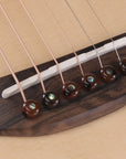 White bridge saddle Tusq 6 string