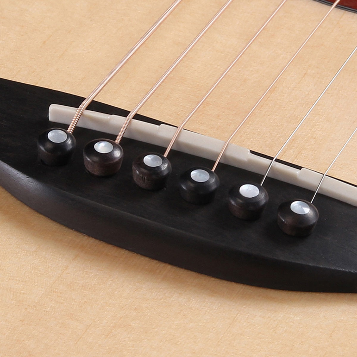 Bridge pins ebony with pearl dot