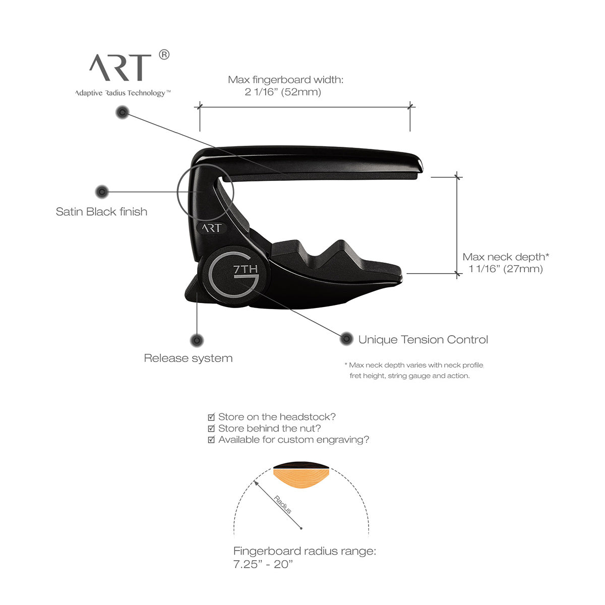 G7th Performance capo silver - Furch