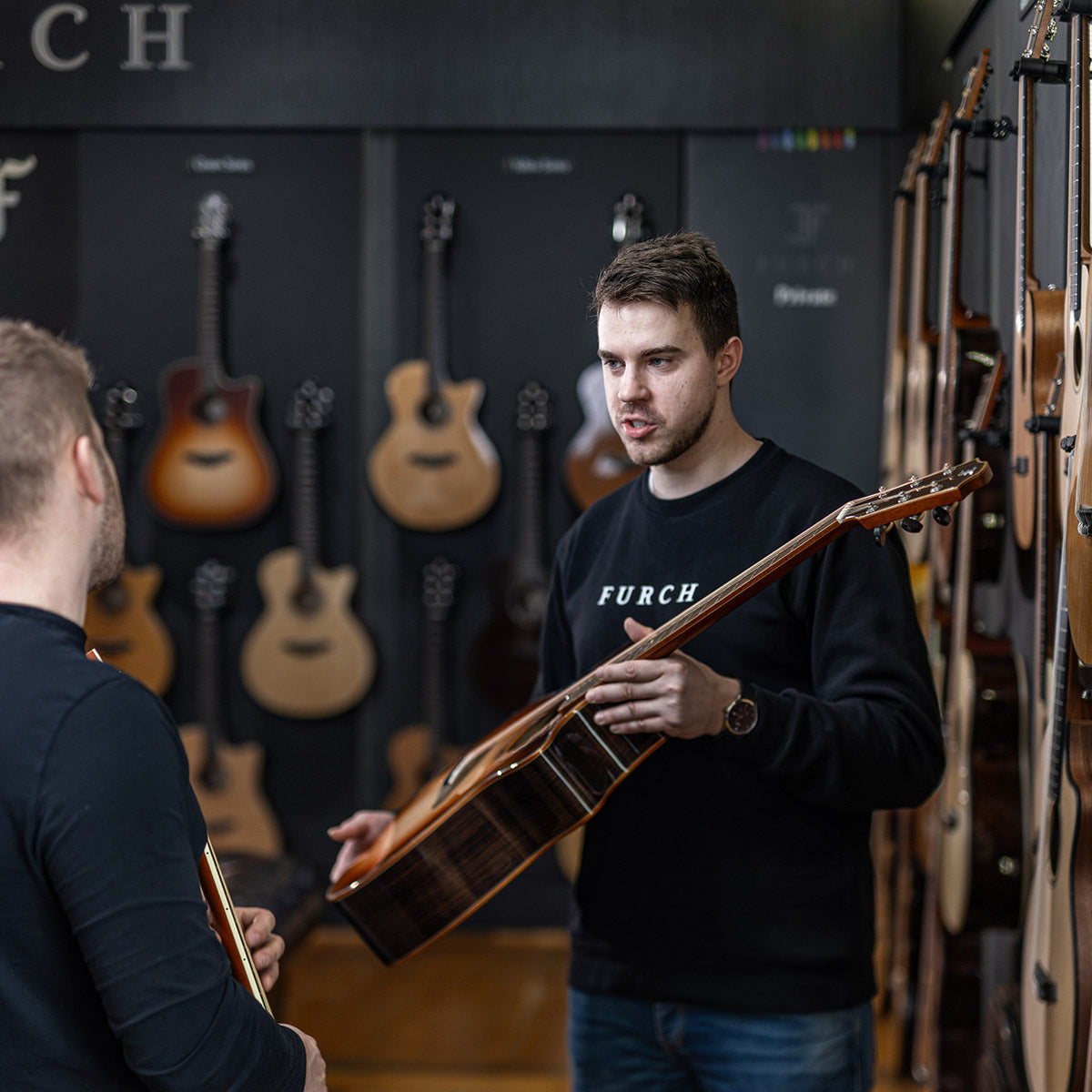 All Furch guitars in showroom Velké Němčice