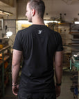 Black T-shirt (bracing print)