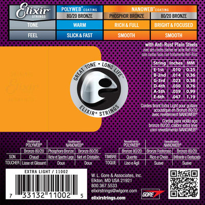 10-47 Extra Light, Bronze - Elixir