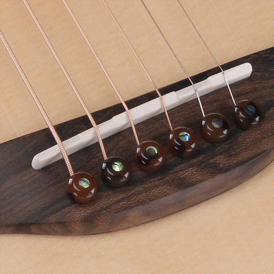 Bridge pins Artificial tortoise with abalone dot 