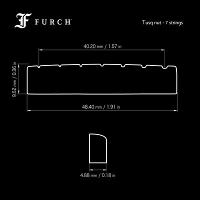 Dimensions nut for 7 string