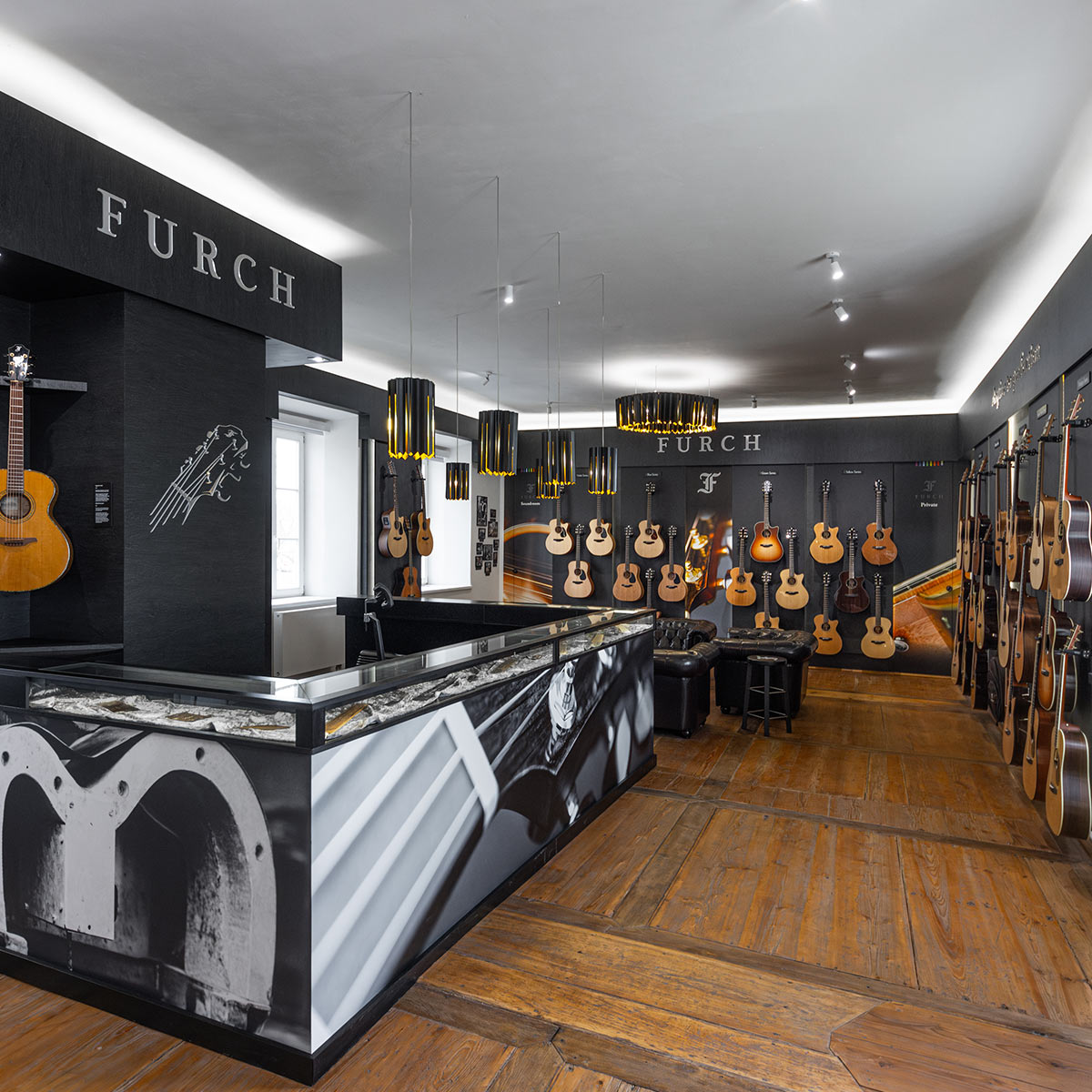 showroom in Furch Guitars Velké Němčice