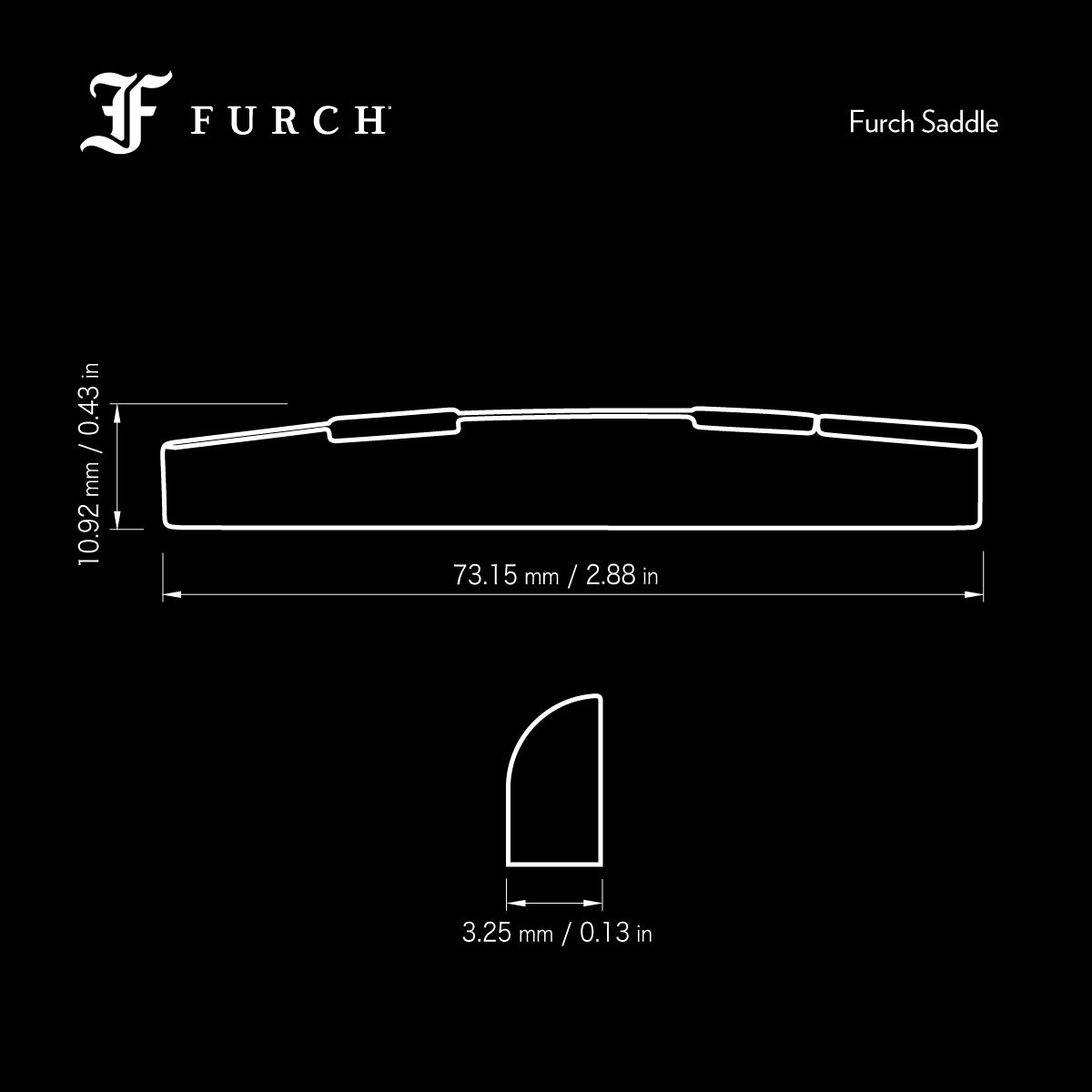 dimensions saddle Furch